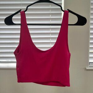 Aritzia Babaton Contour Scoopneck Tank Pink